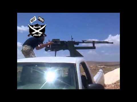 استهداف مقرات النظام برشاش 14 في بلدتي نبل والزهراء في ريف حلب الشمالي من قبل كتيبة الأنصار