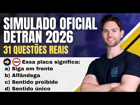 Simulado Detran Oficial - 31 Questões de uma Prova Real - Faça Antes de Tentar o Seu Exame em 2026 ✅
