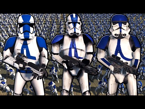 All 501ST LEGION Trooper Eras ARENA BATTLE! - Men of war: Star Wars Mod Battle Simulator