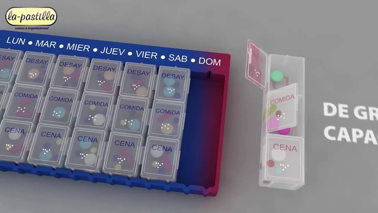 Pastillero semanal 3 tomas diarias