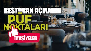 Başarılı Bir Restoran Kurmak İçin Neyi Bilmen Gerekiyor? |  "Tavsiyeler ve Püf N