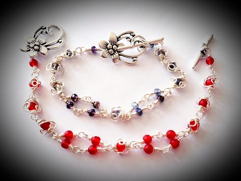 Floret Bracelet Tutorial / Beebeecraft supplies Part B / Cheryl St.Pierre of Majestic Wire Artworks