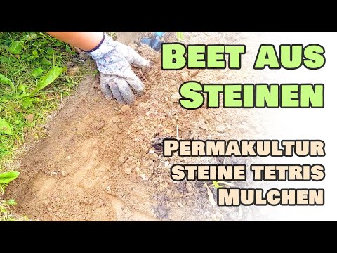 Beet anlegen - Steine als Umrandung, Permakultur, Mulchen, Naturgarten
