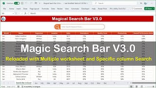 Download lagu Magic Search Bar V3.0: Reloaded with Multiple worksheet and Specific column Search mp3