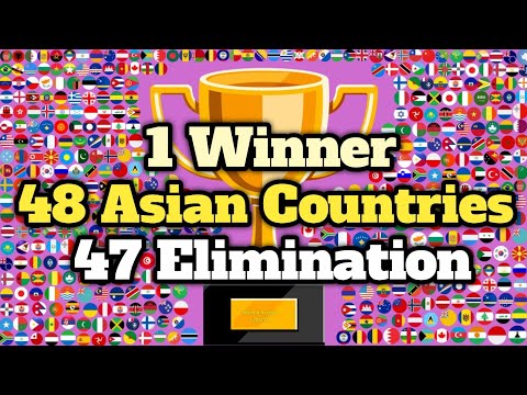 48 Asian countries & 8 times eliminations Stages marble race in Algodoo #5 / Marble Racing Legends