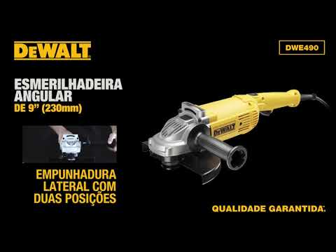 Elektrinis kampinis šlifuoklis DeWalt DWE490, 2000W (230 mm) video