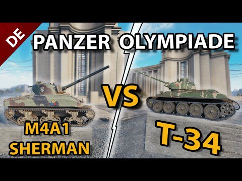 Die PANZER OLYMPIADE - M4A1 Sherman VS T-34 - WER GEWINNT? - PANZERKRIEG 2021