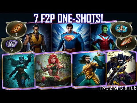 7 Free-2-Play One-Shots (Budget Edition) | Injustice 2 Mobile