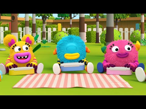 MOMONSTERS in English 🤪 𝑵𝑬𝑾 🤪 Picnic 💜 Educational animation for Kids