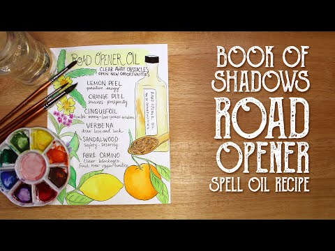 Book of Shadows Page, Road Opening Oil, Spell Oil Recipe, Conjur Oil - Witchcraft,  Magical Crafting