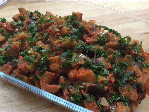 EASY AND LIGHT TURKISH 'IMAM BAYILDI' RECIPE -  Without frying or stuffing eggplants