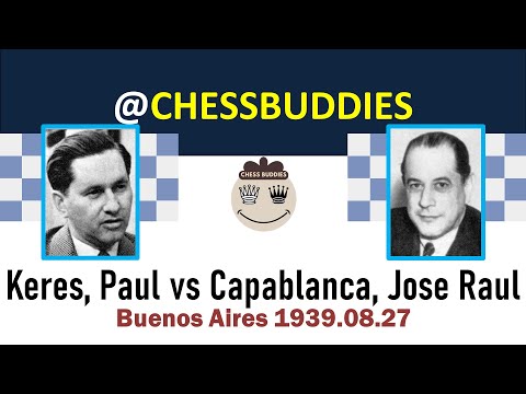 Keres, Paul vs Capablanca, Jose Raul | Olympiad-08 Preliminaries D | Buenos Aires 1939 #chessgame