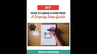 🐾 How to Draw a Paw Print - Easy Step by Step Guide for Beginners! 🎨 #howtodraw #learntodraw