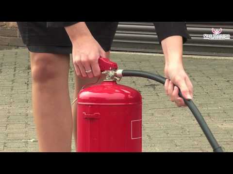 Fire safety training how to use a water fire extinguisher