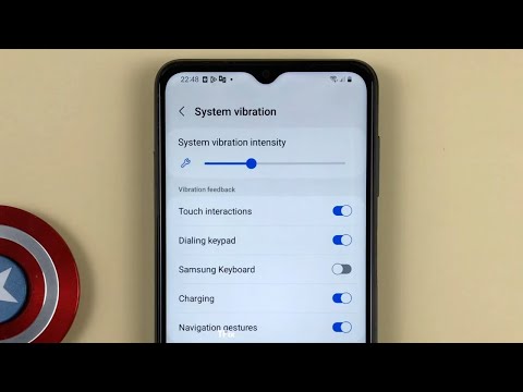 How to change the system vibration intensity on Samsung A04s Android 13