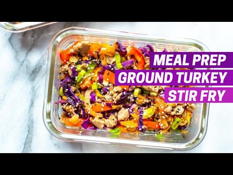 Ground Turkey Stirfry | Easy Healthy Meal Prep + Stir...