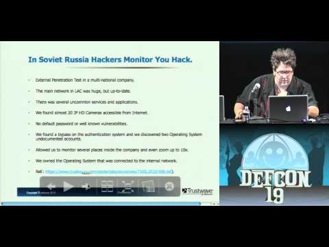 DEF CON 19 Hacking Conference Presentation By   Rob Havelt and Wendel Guglielmetti Henrique   Earth vs The Giant Spider Amazingly True Stories of Real Penetration Tests   Video clip2
