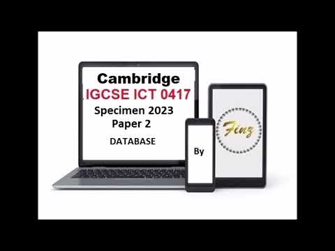 IGCSE ICT 0417 Specimen 2023 Paper 2 - Database
