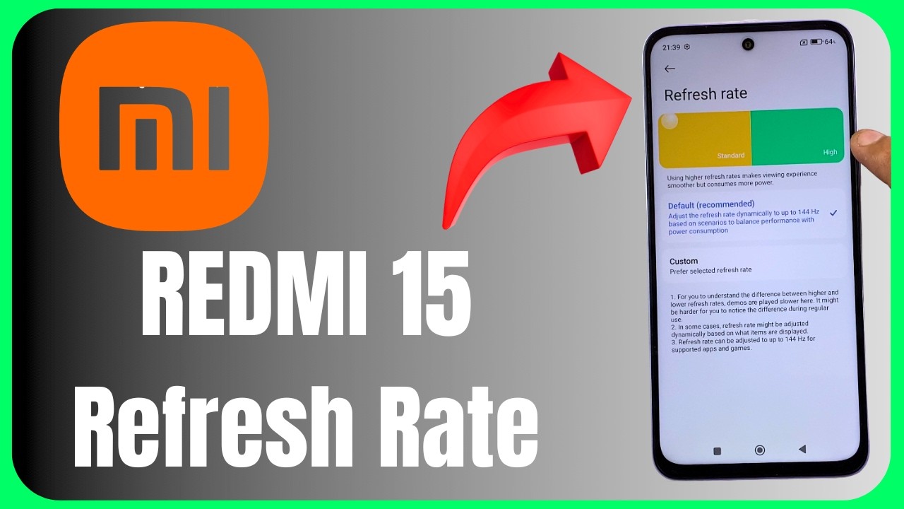 ⚡ Redmi 15 Refresh Rate Settings 😱📱 | Smooth Display Tutorial