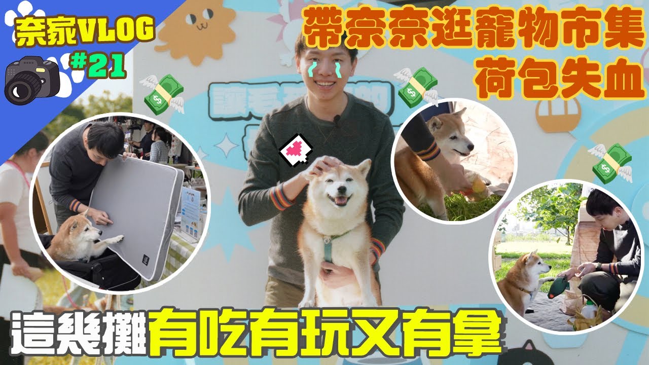 帶奈奈逛市集，荷包大失血?!   ft.美國寵物食品協會｜奈家VLOG｜【柴犬Nana(奈奈)和阿楞】