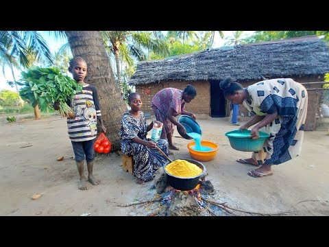This Is How We Do It 😲 African Village Soap Making & Fluffy Ugali with Fresh Organic Veggies 🌿🔥