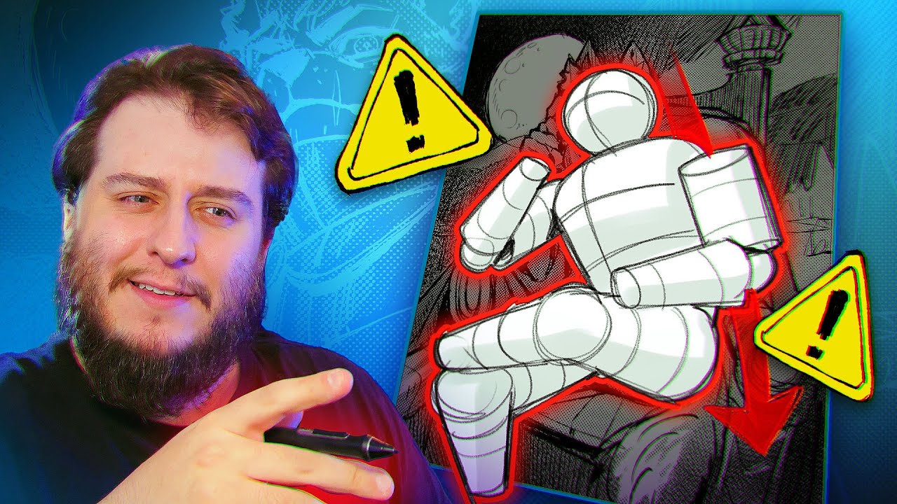 Preste ATENÇÃO NISSO ao DESENHAR boneco SENTADO! Dica aos Inscritos!