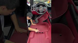 EKR rode custom vloermatten voor Porsche Cayenne #ekr #ekrleather #ekrcaraccesso