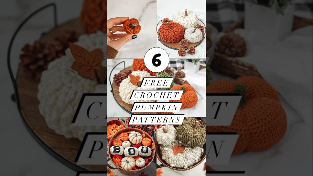 6 Free Pumpkin Crochet Patterns by The Turtle Trunk #crochetpumpkin