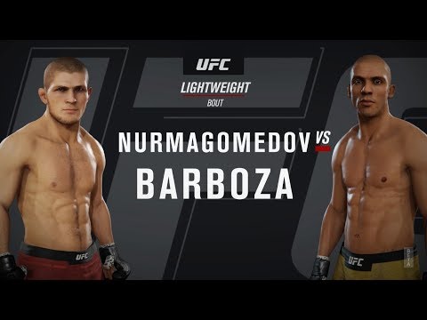 EA Sports UFC 3 Beta - Khabib Nurmagomedov vs Edson Barboza - Legendary AI Simulation