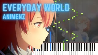 Download lagu [Animenz] Everyday World - Oregairu ED 2- Piano Tutorial || Synthesia mp3