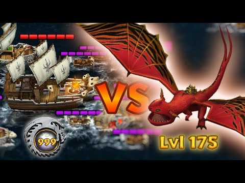 New Rare Mudraker Max Level 175 vs 999th Fleets - Defend Berk Gameplay | Dragons: Rise of Berk
