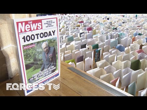 Captain Tom Moore Receives 150,000 Birthday Cards As He Turns 100! | Forces TV