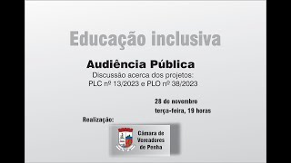 Prefeito assume compromisso de apresentar novos substitutivos aos projetos sobre educação inclusiva