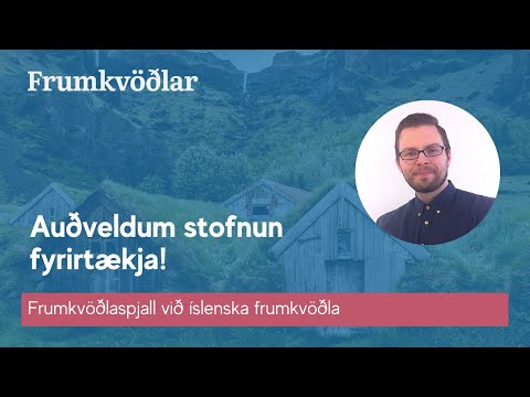 Frumkvöðlaspjall: Auðveldum stofnun fyrirtæki!