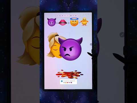 😈👄😇 emoji mixing #digitalart #emojichallenge #funny #shorts