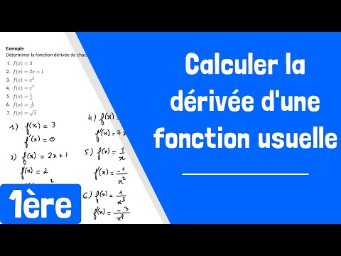 Comment calculer la dérivée d'une fonction usuelle ?