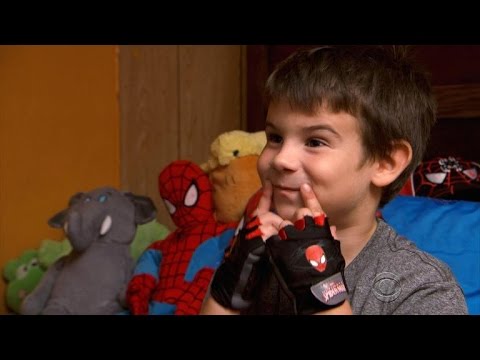 Grieving little boy turns sadness into smiles