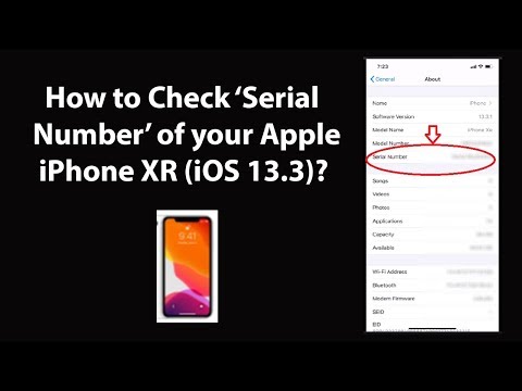 How to Check Serial Number of your Apple iPhone XR (iOS 13.3)?
