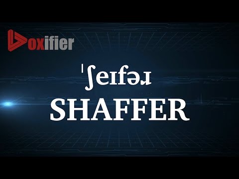 How to Pronunce Shaffer in English - Voxifier.com