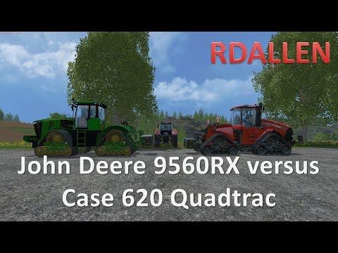 John Deere 9560RX versus Case IH 620 Quadtrac Farming Simulator 15