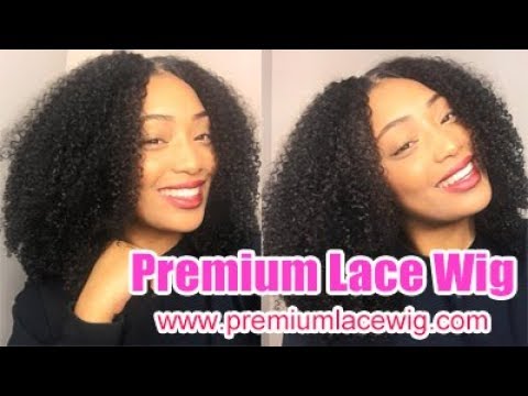 Afro Jeri Curly Brazilian Jeri Curl Full Lace Wig Natural Color 18inch