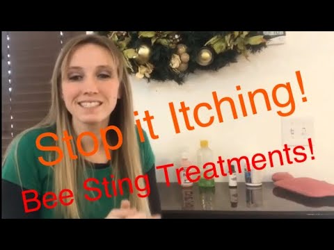 How to make a Bee Sting Stop Itching , Bee Sting Treatment, Stinger removal, Backyard Bee Builder