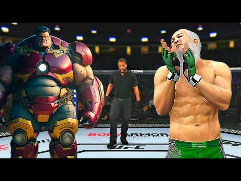 Crazy Fight 🔥🐉Iron Man Fat vs. Old Bruce Lee - EA Sports UFC 4 Rematch