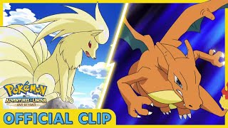 Ninetales vs. Charizard! | Pokémon: BW Adventures in Unova and Beyond | Official Clip