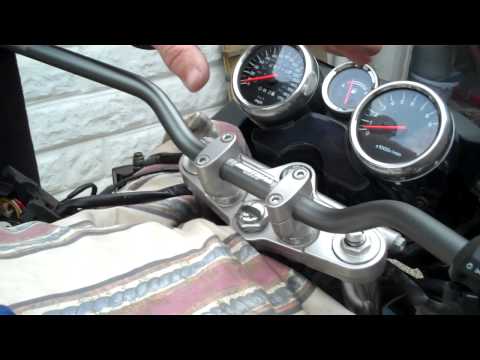 Delboy's Garage, Renthal bars, Suzuki Bandit.