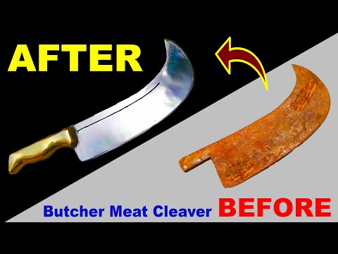 Meat Cleaver Restoration Ancient Meat Cleaver | Scrap To New