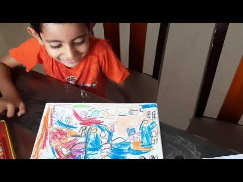 Praneel's drawing on India China dispute | Children creative drawing | Kid painting