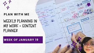 Plan With Me 🖊️ | Work + Content Planning & Prep | Week of January 19