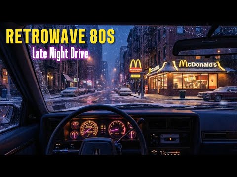 Synthwave Night Drive • Midnight Fast Food Stop • 80s Retro Music