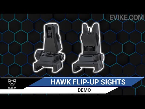APS Hawk Flip-Up Back Up Sights for Airsoft Rifles - Demo